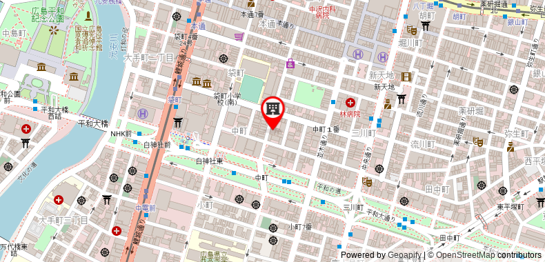 在地图上查看廣島我們的基地旅館
