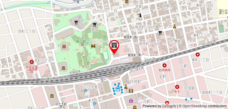 Bản đồ đến Vessel Inn Fukuyama-eki Kitaguchi