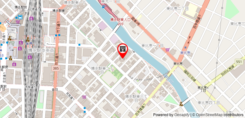 Bản đồ đến Hyatt Regency Fukuoka