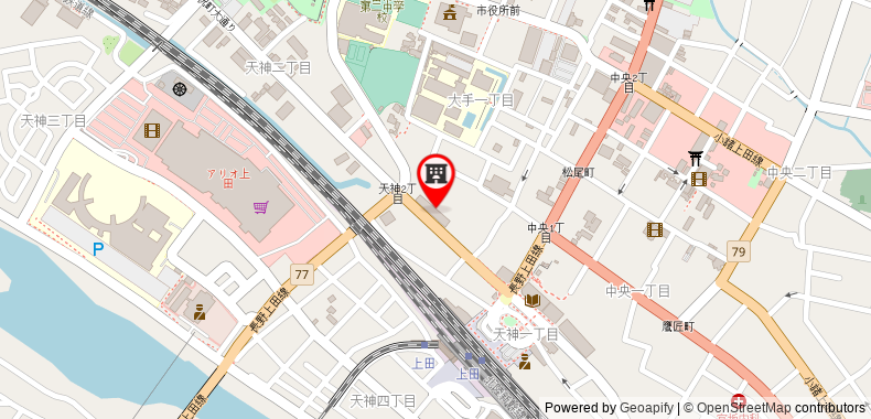Bản đồ đến Khách sạn Route Inn Grand Ueda Ekimae