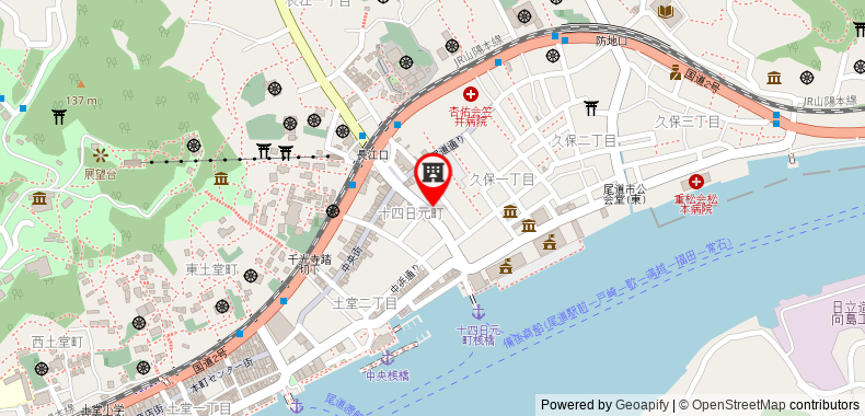 Bản đồ đến Onomichi Guest House Fuji Hostel