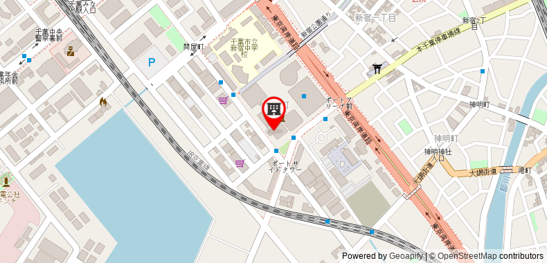 Bản đồ đến Khách sạn The Qube Chiba