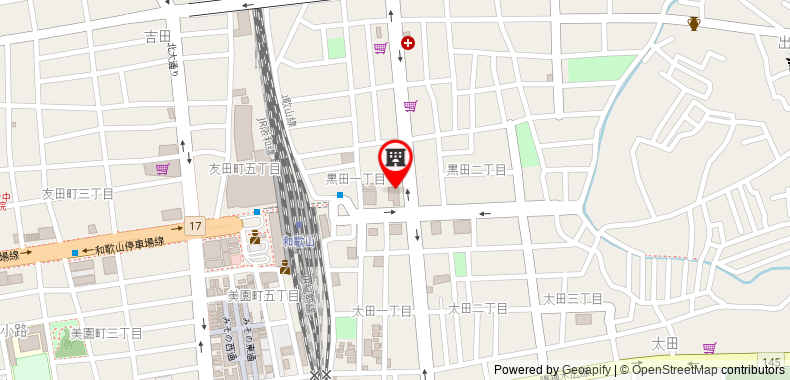 在地图上查看和歌山城市酒店 - 和歌山站