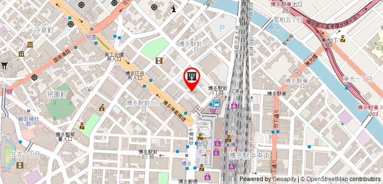 Bản đồ đến Toyoko Inn Hakata-guchi Ekimae