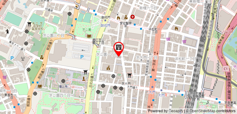 Bản đồ đến Khách sạn Shiba Park
