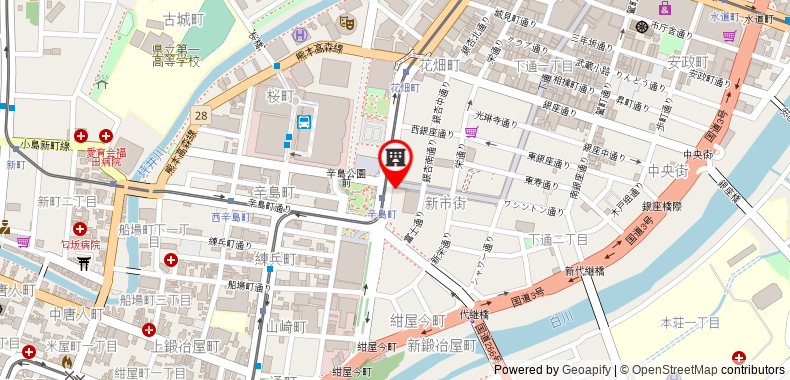 Bản đồ đến Khách sạn REF Kumamoto by VESSEL S