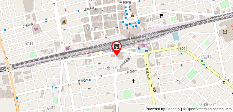 Bản đồ đến Khách sạn Grand Kanachu Hiratsuka