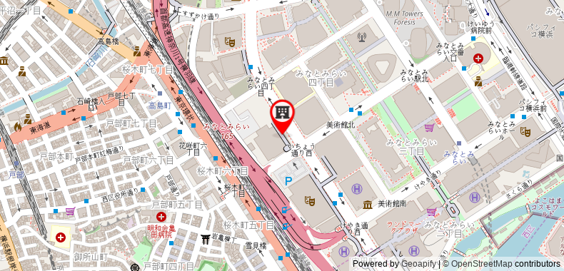 在地图上查看橫濱威斯汀酒店