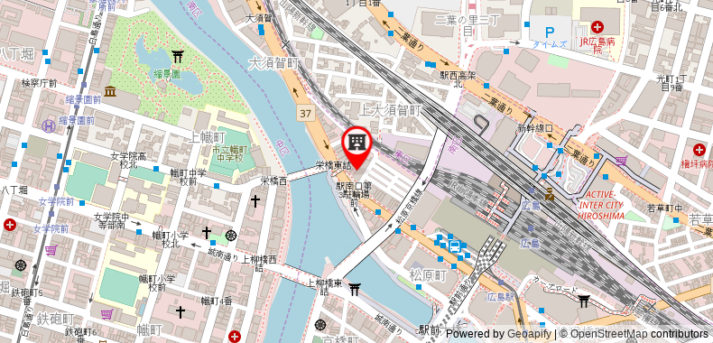 在地图上查看新廣島電鐵酒店