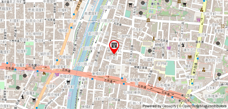 在地图上查看23平方米1臥室公寓(京都) - 有1間私人浴室