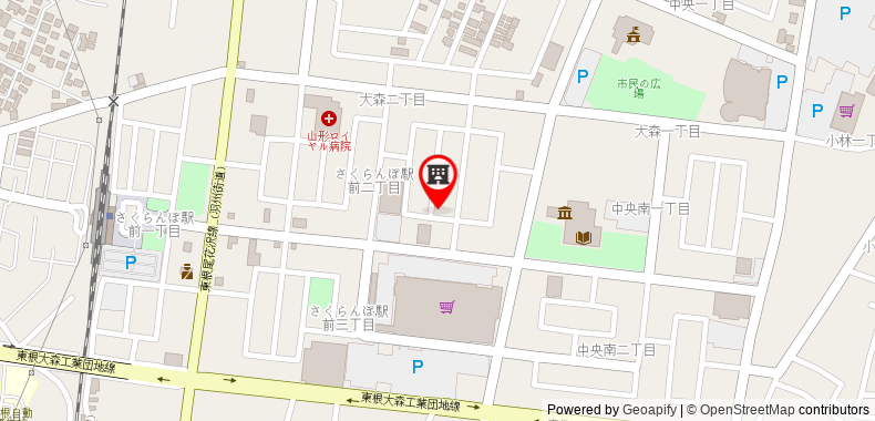 Bản đồ đến Khách sạn Super Yamagata Sakurambo-Higashine Station Front