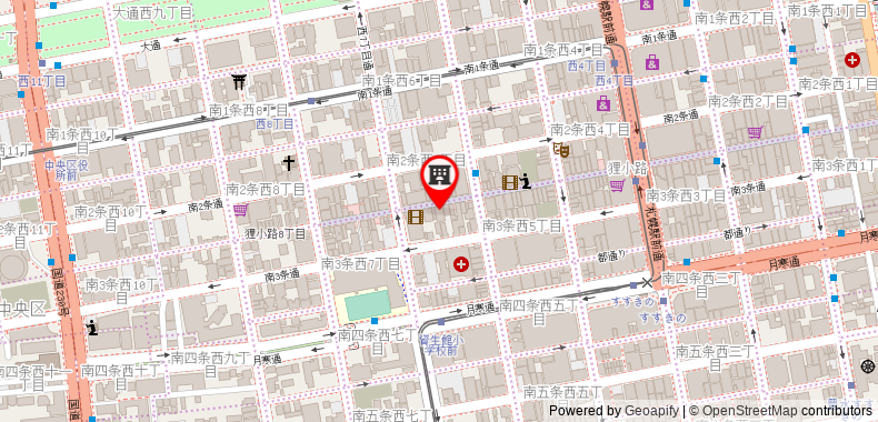 在地图上查看Dormy Inn酒店 - 札幌分館溫泉