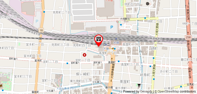 在地图上查看APA酒店 - 大垣站前