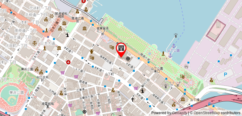 在地图上查看橫濱蒙特利酒店