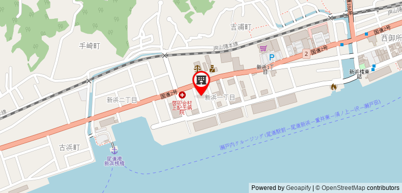 Bản đồ đến Khách sạn Onomichi Kokusai
