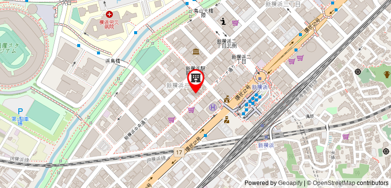 Super Hotel Shin Yokohama on maps