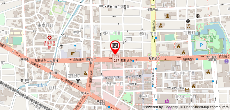 Bản đồ đến Khách sạn Green Rich Oita Miyakomachi