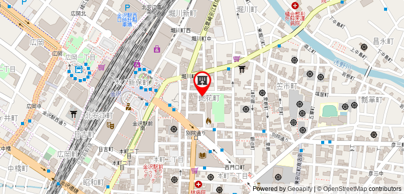 Kanazawa ekimae hotel Stylish Station Hotel Kanazawa on maps