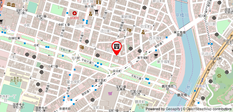 Bản đồ đến Dormy Inn Hiroshima ANNEX Hot Springs