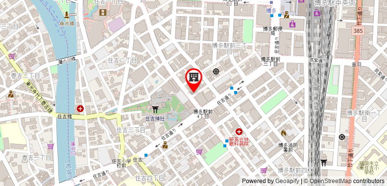 Bản đồ đến Khách sạn UNIZO Hakataeki Hakataguchi