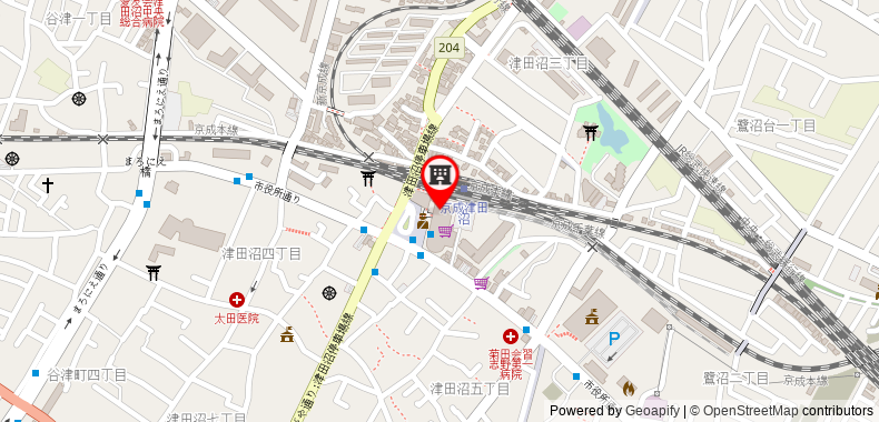Bản đồ đến Vessel Inn Keisei Tsudanuma Ekimae
