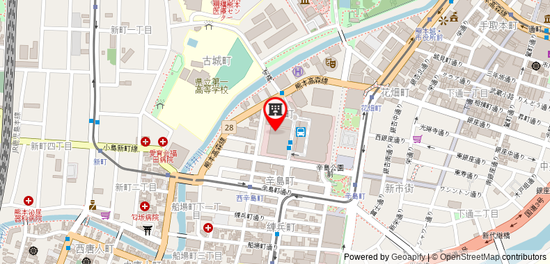 在地图上查看KOKO HOTEL Premier Kumamoto