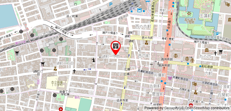 Bản đồ đến Khách sạn LiVEMAX TAKAMATSU-EKIMAE