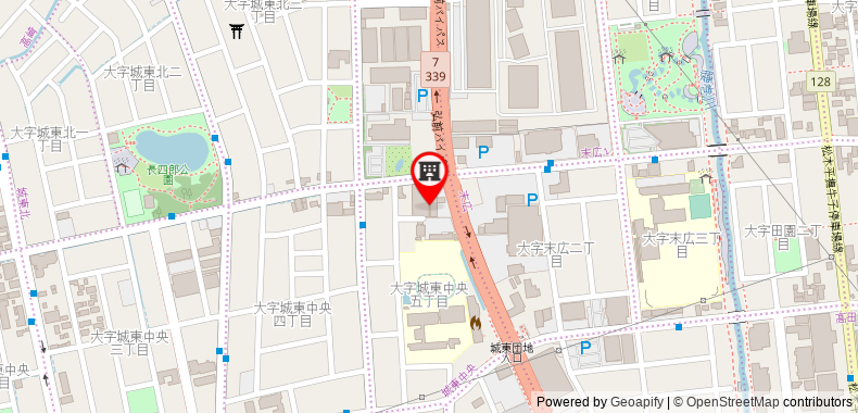 Hotel Route Inn Hirosaki-Joto on maps