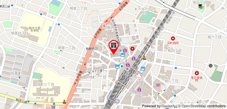 Bản đồ đến Toyoko Inn Kashiwa-eki Nishi-guchi