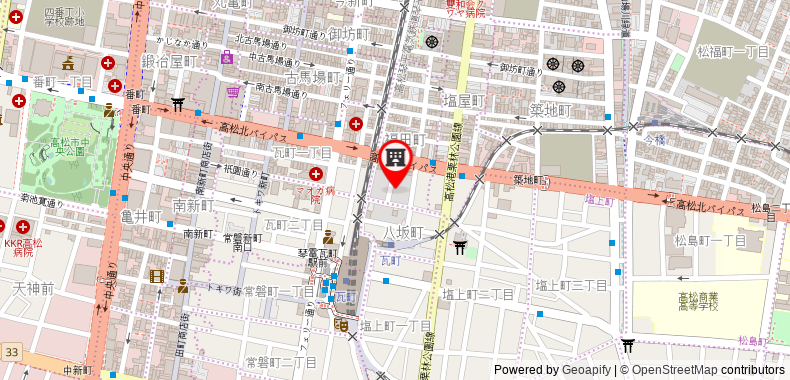 Bản đồ đến Khách sạn APA Takamatsu Kawaramachi
