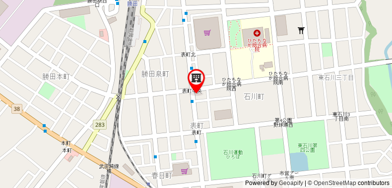 Bản đồ đến Khách sạn Crown Hills Katsuta Omotechoten