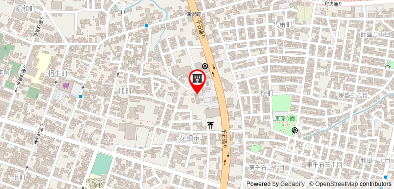 在地图上查看露櫻酒店會津若松店