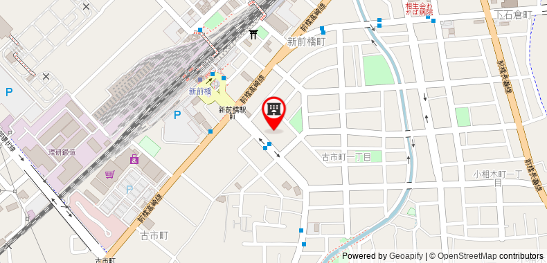 Bản đồ đến Khách sạn Racine Shinmaebashi