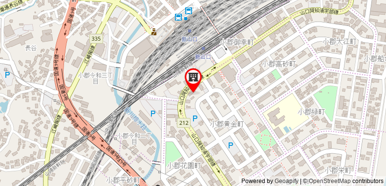 Bản đồ đến Toyoko Inn Shin-yamaguchi-eki Shinkansen-guchi