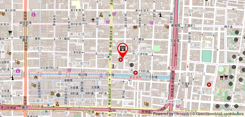 Bản đồ đến Khách sạn Benikea Calton Osaka Doutonbori