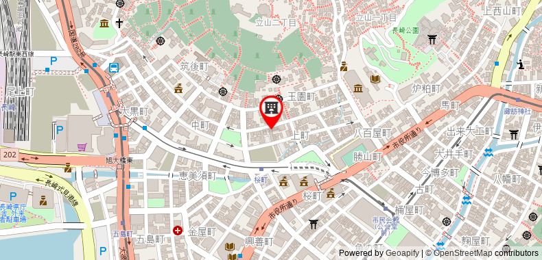 Bản đồ đến Khách sạn Fujiwara Ryokan