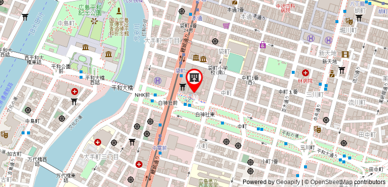 Bản đồ đến ANA Crowne Plaza Hiroshima