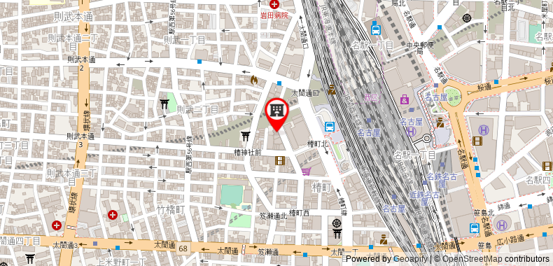 Bản đồ đến Khách sạn Nagoya Summit