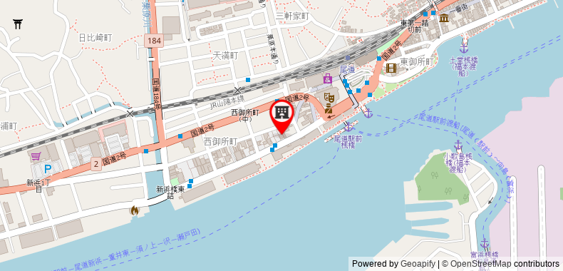 Bản đồ đến Khách sạn Onomichi Daiichi