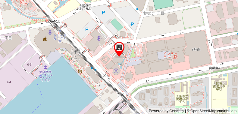 Hyatt Regency Osaka on maps