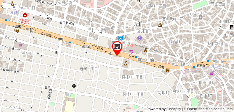 Bản đồ đến Ikeshita House