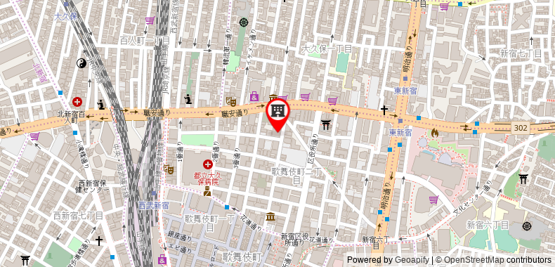 在地图上查看東新宿歌舞伎町錦APA酒店