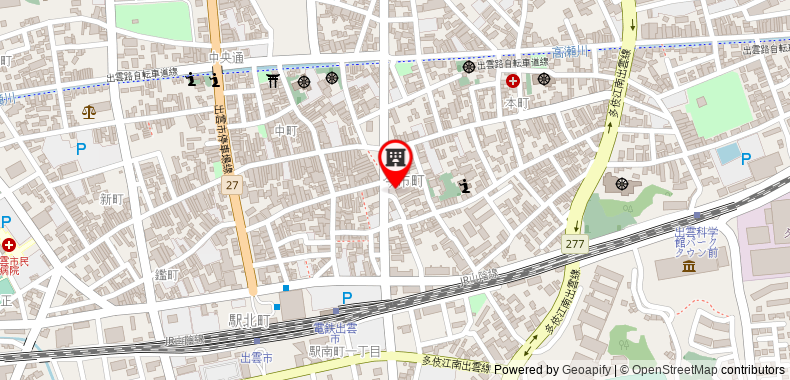 Bản đồ đến Khách sạn Green Rich Izumo Artificial hot spring Futamata Yunohana