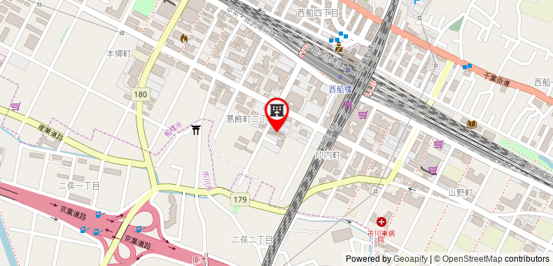 LEO YU CAPSULE HOTEL Nishi Funabashi on maps