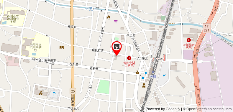 Bản đồ đến Khách sạn Shibukawa Hills