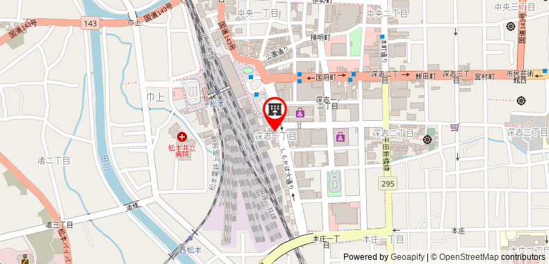 Bản đồ đến Toyoko Inn Matsumoto-eki Higashi-guchi