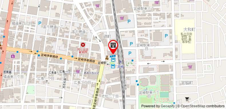 Bản đồ đến Khách sạn JR Kyushu Miyazaki