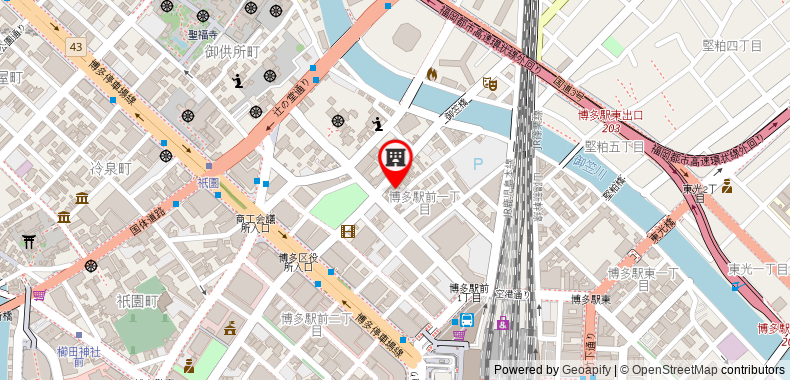 Bản đồ đến Khách sạn President Hakata