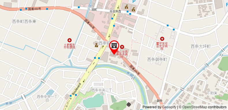Bản đồ đến Khách sạn Higashi-Hiroshima Green Morris