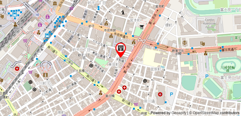 Kawasaki Central Hotel on maps